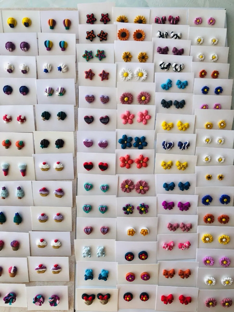 Polymer Clay Ear Studs