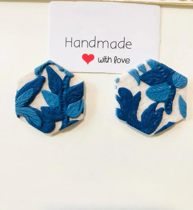 Handmade polymer clay earrings