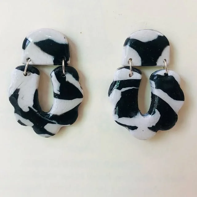 These unique earrings are handcrafted with love,