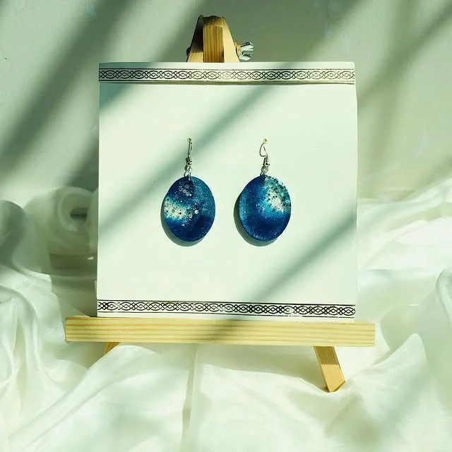 Elevate your style with our vibrant blue resin